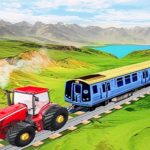 Chained Tractor Towing Train Game